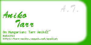 aniko tarr business card